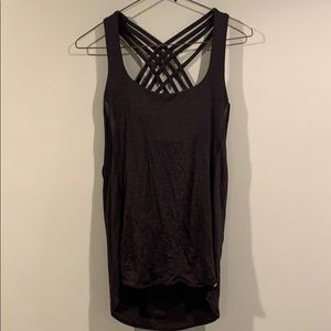 Lululemon black pin striped top